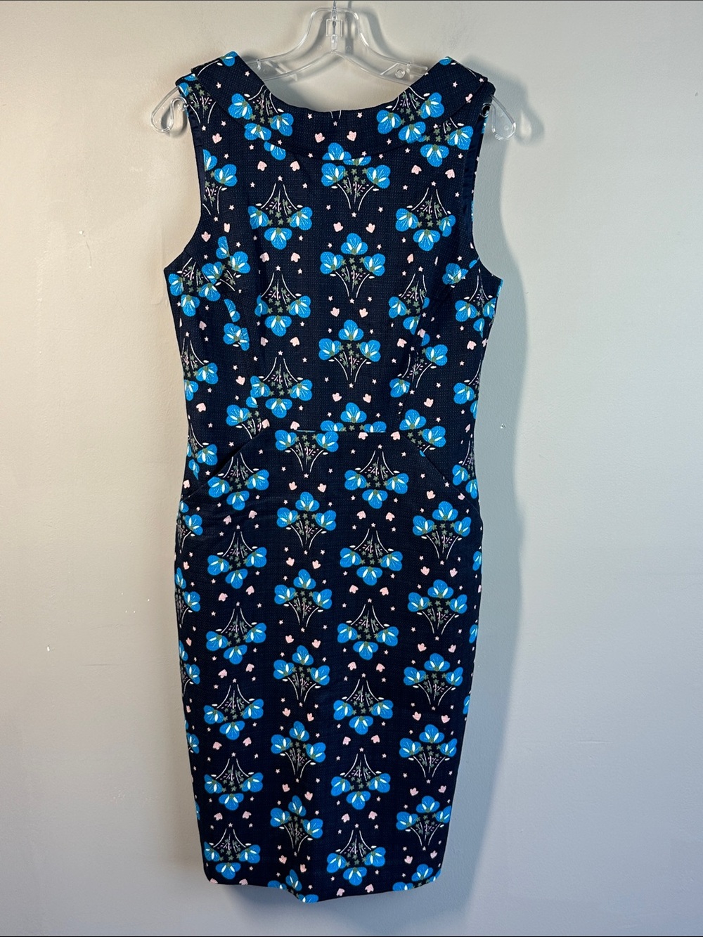 NWT Boden Martha Navy Blue Floral Sheath Dress Size 8